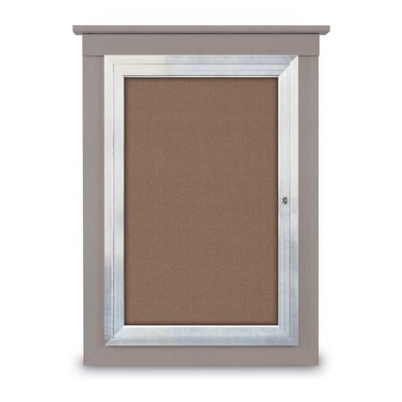 Sliding Glass Door Radius Letterboard,36x24,Satin/Grey